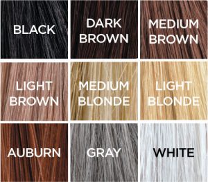 Hair colour chart
